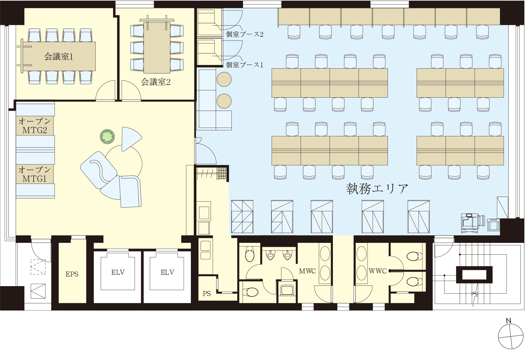 貸フロア（2・4・8F）平面図