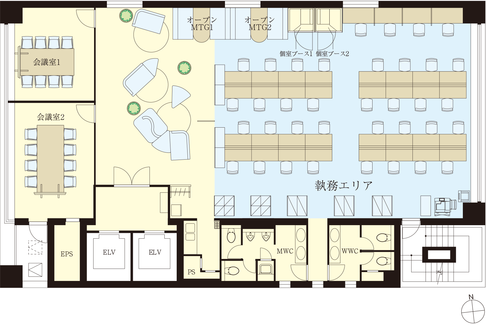 貸フロア（3・5・6・7F）平面図
